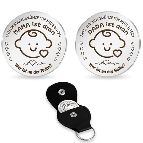 Werdender Papa Geschenk Valentinstags Entscheidungsmünze Werdende Mama Zur Geburt Geschenke für Werdende Eltern Geschenke für Schwangere Taufe Geschenk Thanksgiving geschenk geburt junge Weihnachten von SereneGLow