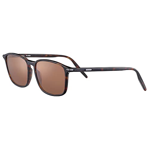 Serengeti Unisex Lenwood Sonnenbrille, Braun, Hochglanz (Shiny Dark Havana), XL von Serengeti