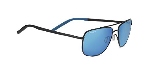 Serengeti Unisex TELLARO Sonnenbrille, Black Black Blue Matte von Serengeti