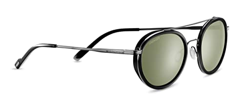 Serengetti Damen Geary Dark Gunmetal Black Shiny Acetat, Mehrfarbig/Meereswellen (Ocean Tides), One Size von Serengeti