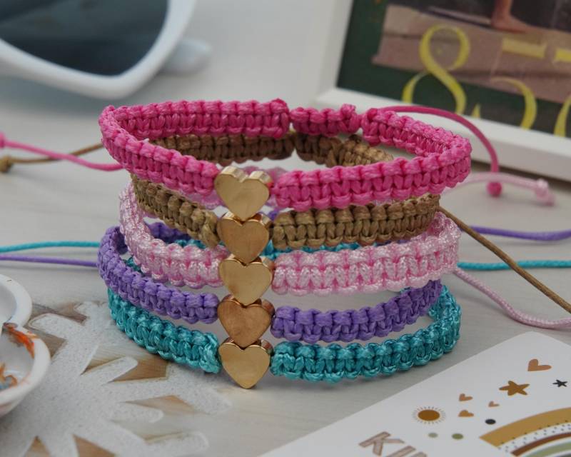 Mommy & Me Herz Armband Set Geflochtenes Baumwollseil Mommy & Me Herz Armband Set Geflochtenes Baumwollseil von SereniShe