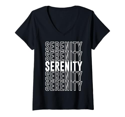Damen Gelassenheit T-Shirt mit V-Ausschnitt von Serenity Apparel