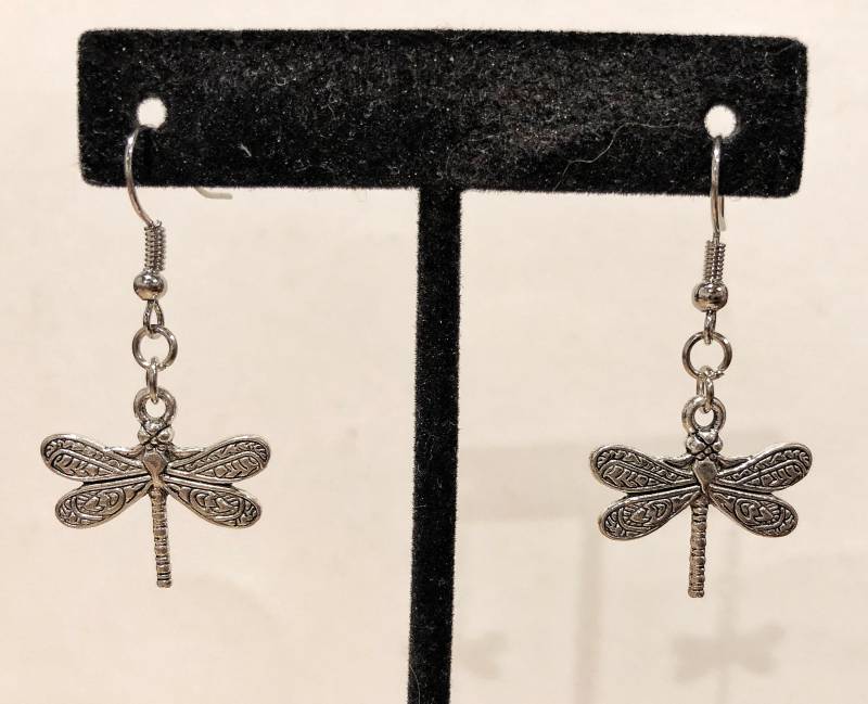 Libelle, Silber, Anhänger, Ohrringe von SerenityGraceJewelry