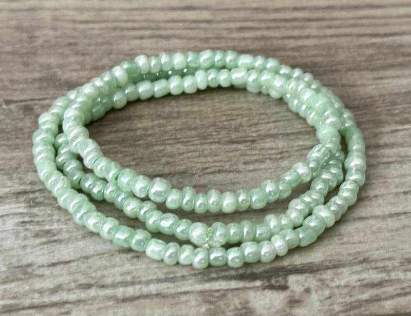 Mint, Grün, Wrap, Perlen, Armband von SerenityGraceJewelry