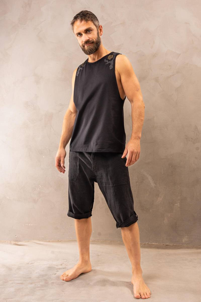 Bio Leinen Ninja Shorts Herren Festival Rave Haremshose Bio Leinen Ninja Shorts Herren Festival Rave Haremshose von SeresClothing