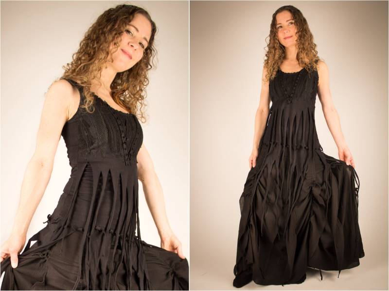 Schwarzes Gothic Oberteil Für Hexe Kleid Und Dark Mori Fee Elfe Cosplay Steampunk Kleidung Frau Festival Outfit Moulin Rouge Prinzessin Girl von SeresClothing