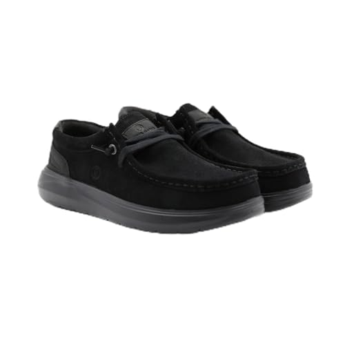 Serge Blanco Bootsschuh Saint Jean Suede Schwarz – Stadtschuh für Herren von Serge Blanco