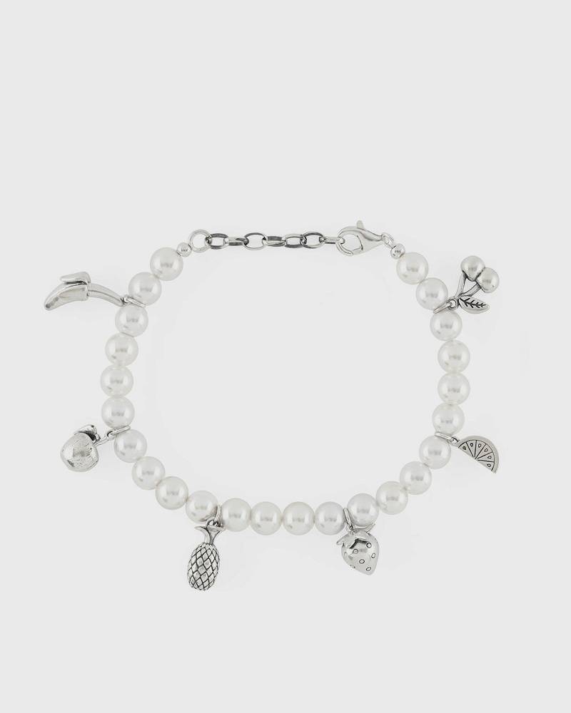 Serge DeNimes Pearl Charm Bracelet men Jewellery silver in Größe:ONE SIZE von Serge DeNimes