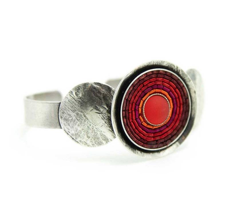 Sergio Engel Armreif Armreif India Antik Armreif 01 Dekorativer und farbenfroher Armreif (1-tlg), handgefertigt von Sergio Engel