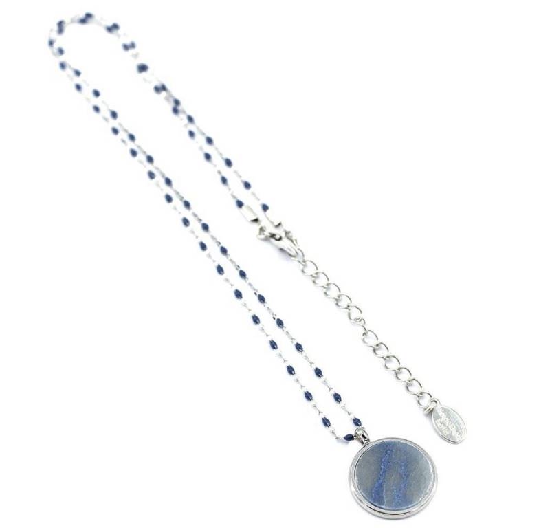 Sergio Engel Collier Beach Kette 03 Elegante Edelstahlkette mit Jade-/Perlmuttanhänger (Set, 2-tlg., inkl. Schmuckanhänger) von Sergio Engel