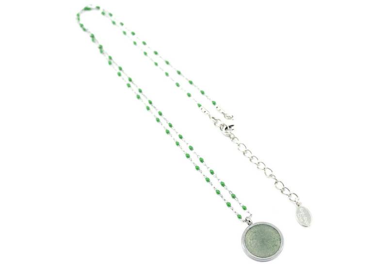 Sergio Engel Collier Beach Kette 03 Elegante Edelstahlkette mit Jade-/Perlmuttanhänger (Set, 2-tlg., inkl. Schmuckanhänger) von Sergio Engel