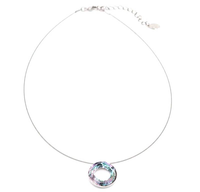 Sergio Engel Collier Cosmic Kette 02 Stahlseilkette mit edlem Kristall- Anhänger (Set, 2-tlg., inkl. Schmuckanhänger) von Sergio Engel