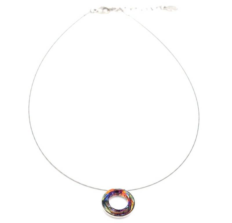 Sergio Engel Collier Cosmic Kette 02 Stahlseilkette mit edlem Kristall- Anhänger (Set, 2-tlg., inkl. Schmuckanhänger) von Sergio Engel