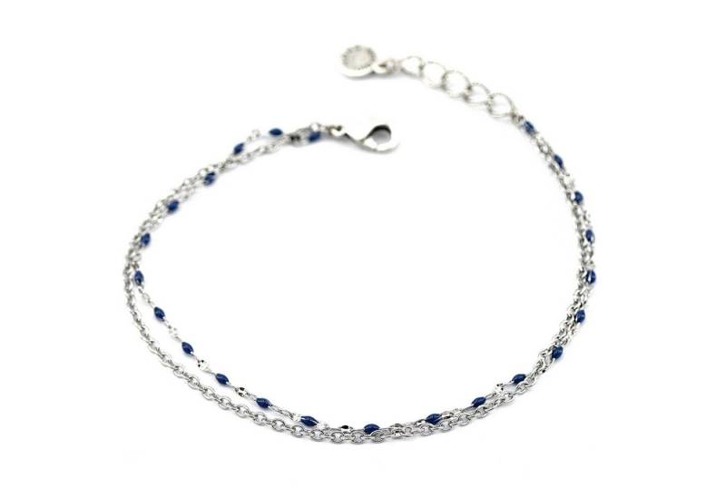 Sergio Engel Edelstahlarmband Beach Armband 01 filigranes zweisträngiges Edelstahlarmband, farbig, zweisträngig, farbig von Sergio Engel