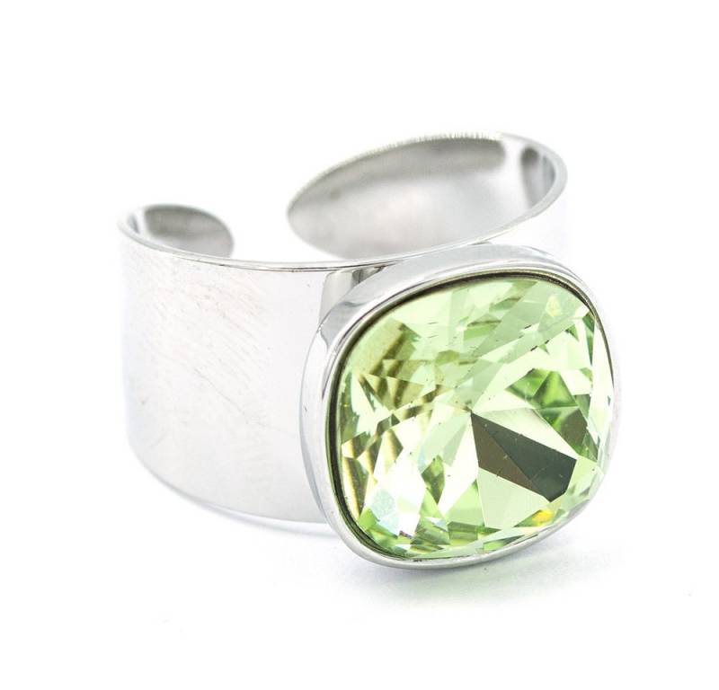 Sergio Engel Fingerring Basics Ring 01 Eleganter Edelstahlring mit Kristall (1-tlg) von Sergio Engel