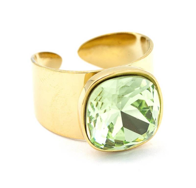 Sergio Engel Fingerring Basics Ring 01 Eleganter Edelstahlring mit Kristall (1-tlg) von Sergio Engel