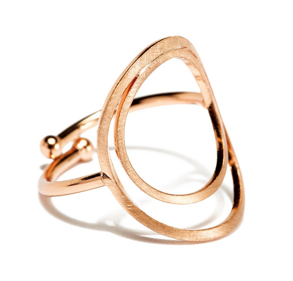Sergio Engel Fingerring Pura Ring 17 Doppelkreis-Design, Edelstahl von Sergio Engel