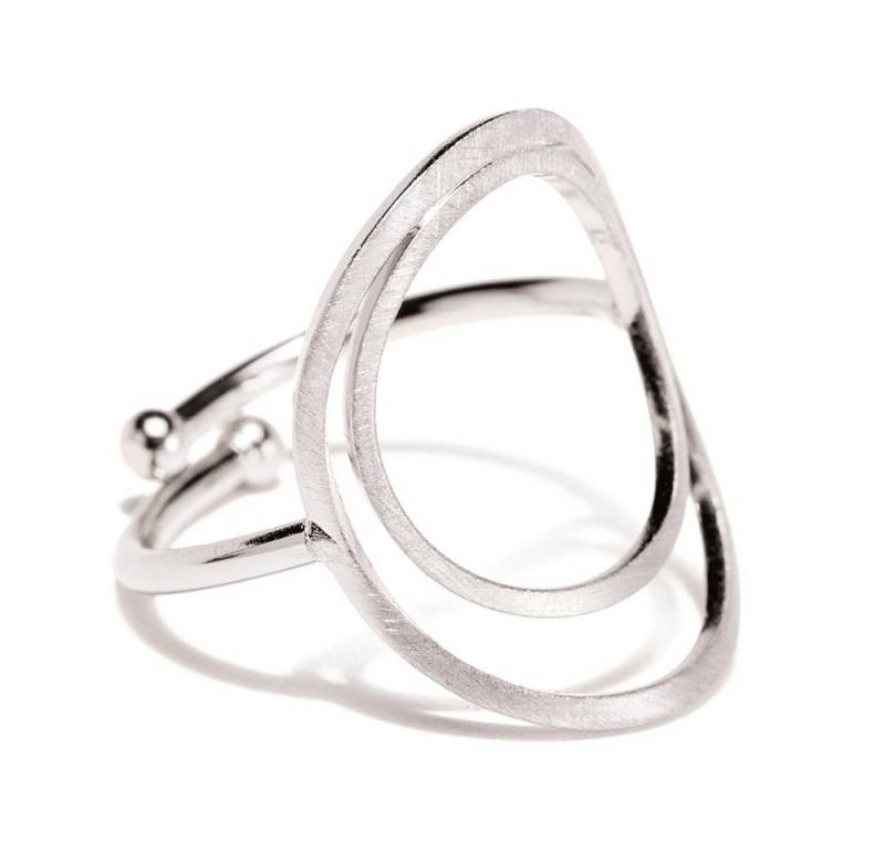 Sergio Engel Fingerring Pura Ring 17 Doppelkreis-Design, Edelstahl von Sergio Engel