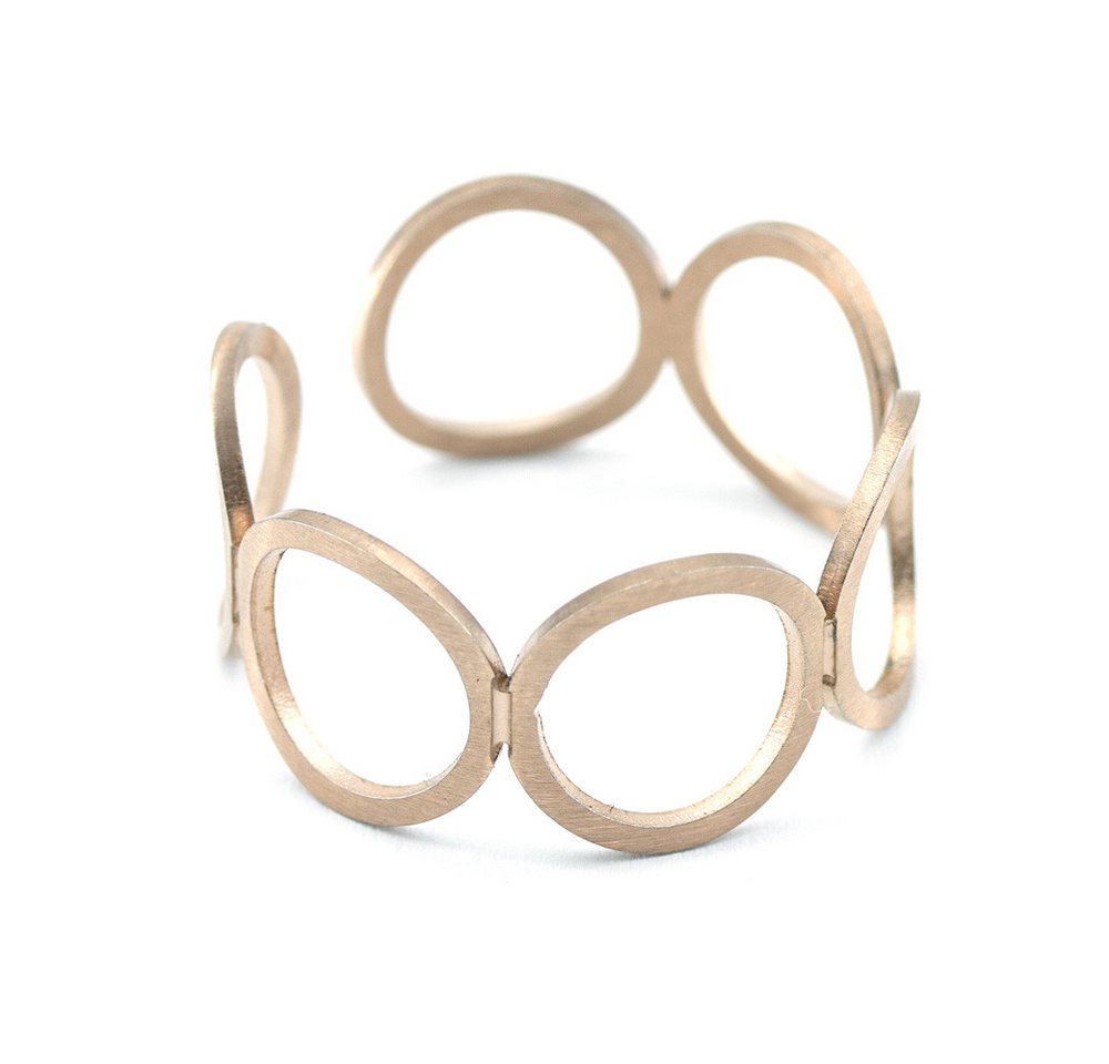 Sergio Engel Fingerring Pura Ring 36 Verstellbar aus Edelstahl mit kleinen Kreisen von Sergio Engel