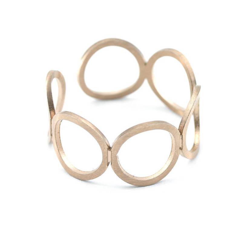 Sergio Engel Fingerring Pura Ring 36 Verstellbar aus Edelstahl mit kleinen Kreisen von Sergio Engel