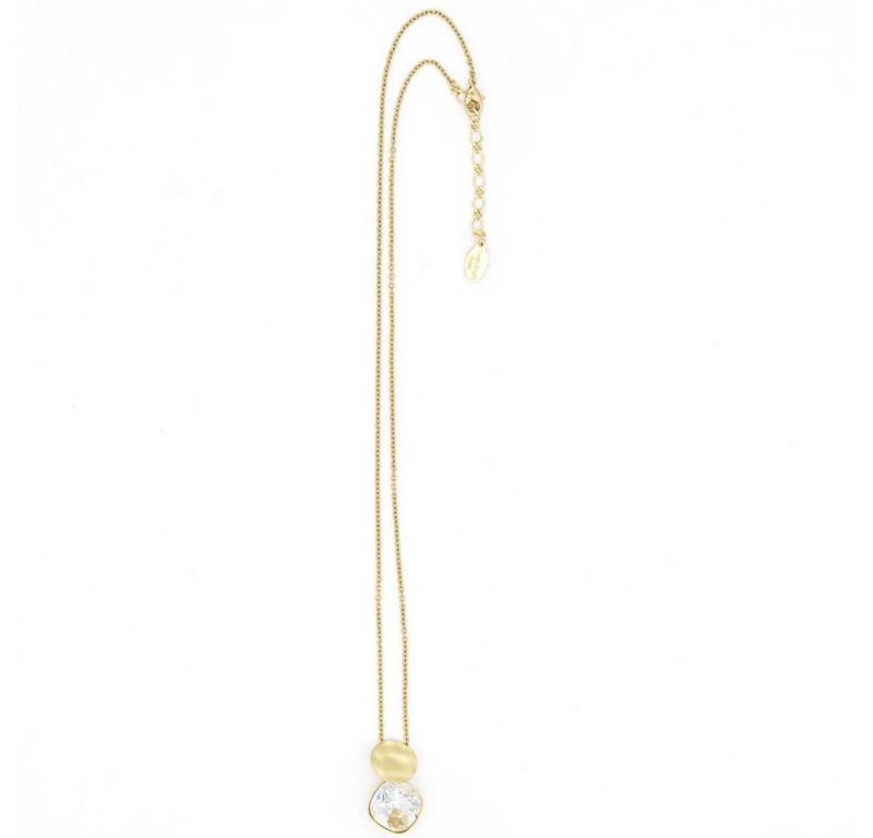 Sergio Engel Kette mit Anhänger Basics (Set, Set), Manufakturschmuck Edelstahl-Kette mit Kristallanhänger von Sergio Engel