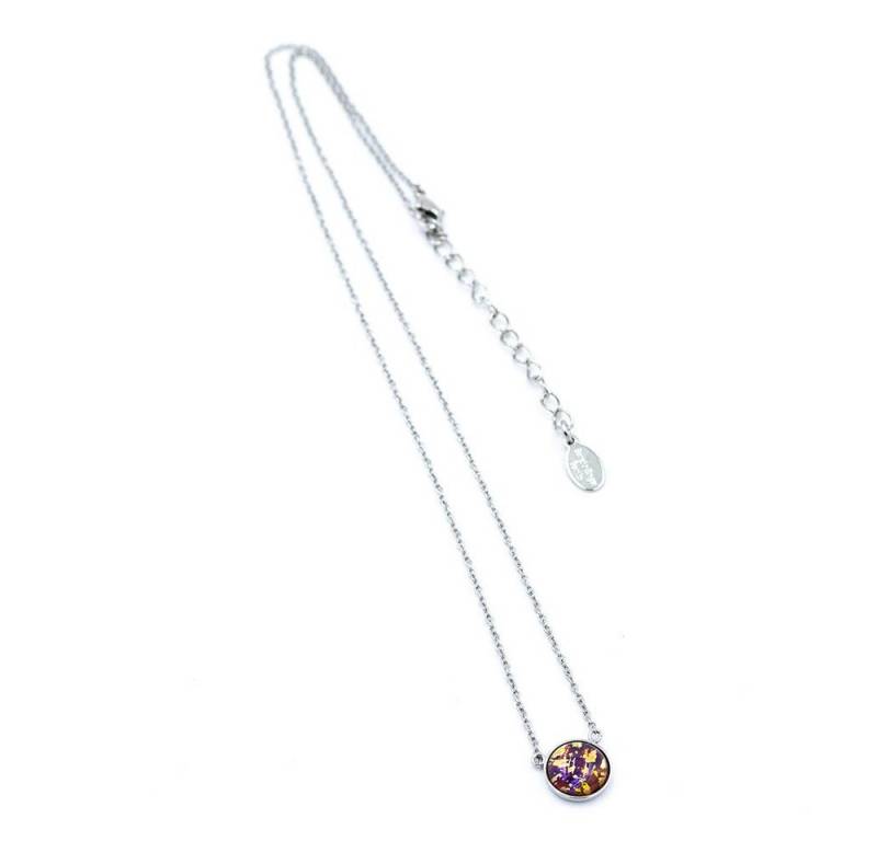 Sergio Engel Kette mit Anhänger Bohemia (Set, Set), Manufakturschmuck Edelstahl-Kette Cabochon aus böhmischem Glas von Sergio Engel