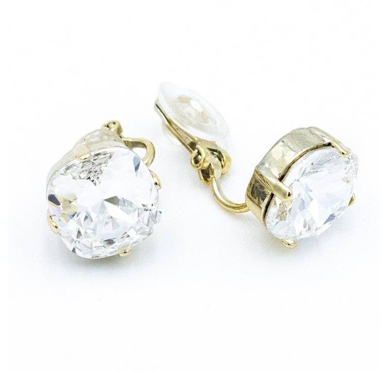 Sergio Engel Ohrclip-Set Basics Ohrclip 03 Elegant, mit edlem Kristall in Krappenfassung (Paar Ohrclips, 2-tlg., Paar) von Sergio Engel