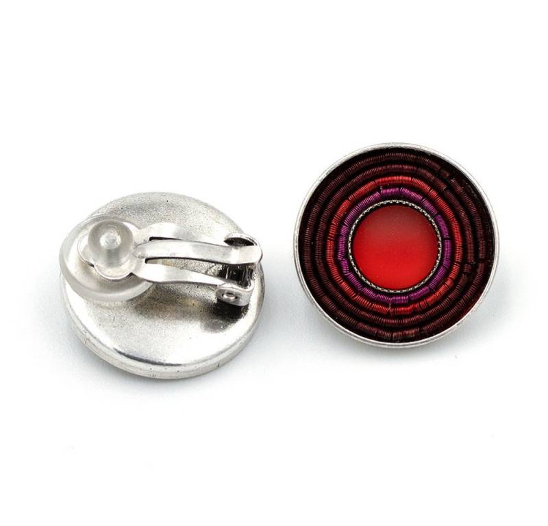 Sergio Engel Ohrclip-Set India Antik Ohrclip 02 farbenfroher Clip mit leuchtendem Glascabouchon (Paar Ohrclips, 2-tlg., Paar) von Sergio Engel