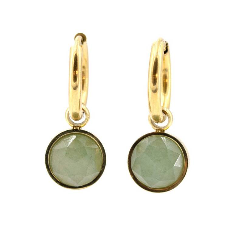 Sergio Engel Ohrring-Set Beach Ohrring 01 Wasserfest, mit Naturstein-Anhänger (Set aus Creole und Anhänger, 4-tlg., Set) von Sergio Engel