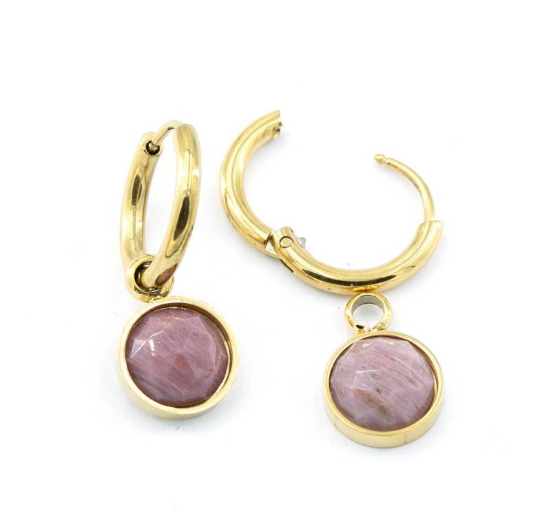 Sergio Engel Ohrring-Set Beach Ohrring 01 Wasserfest, mit Naturstein-Anhänger (Set aus Creole und Anhänger, 4-tlg., Set) von Sergio Engel