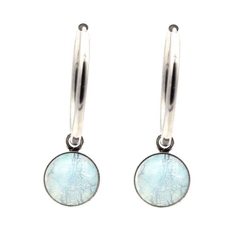 Sergio Engel Ohrring-Set Bohemia Ohrring 11 Edelstahlcreolen mit Glascabouchon-Anhänger (Set aus Creole und Anhänger, 4-tlg., Set) von Sergio Engel