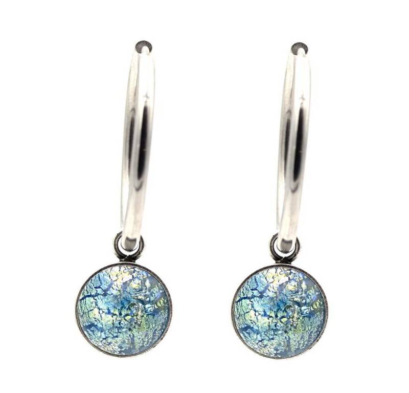 Sergio Engel Ohrring-Set Bohemia Ohrring 11 Edelstahlcreolen mit Glascabouchon-Anhänger (Set aus Creole und Anhänger, 4-tlg., Set) von Sergio Engel