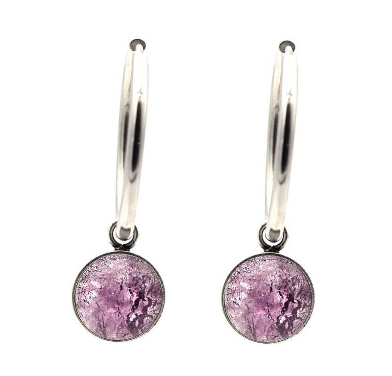 Sergio Engel Ohrring-Set Bohemia Ohrring 11 Edelstahlcreolen mit Glascabouchon-Anhänger (Set aus Creole und Anhänger, 4-tlg., Set) von Sergio Engel