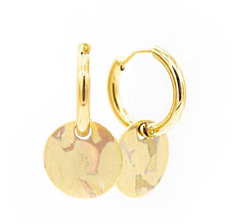 Sergio Engel Ohrring-Set Pura Recycled Ohrring 01 Kleine Edelstahcreole mit abnehmbarem Charm (Set aus Creole und Anhänger, 4-tlg., Set) von Sergio Engel