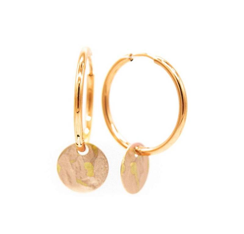 Sergio Engel Ohrring-Set Pura Recycled Ohrring 02 Edelstahlclappcreolen mit Plättchenanhänger (Set aus Creole und Anhänger, 4-tlg., Set) von Sergio Engel