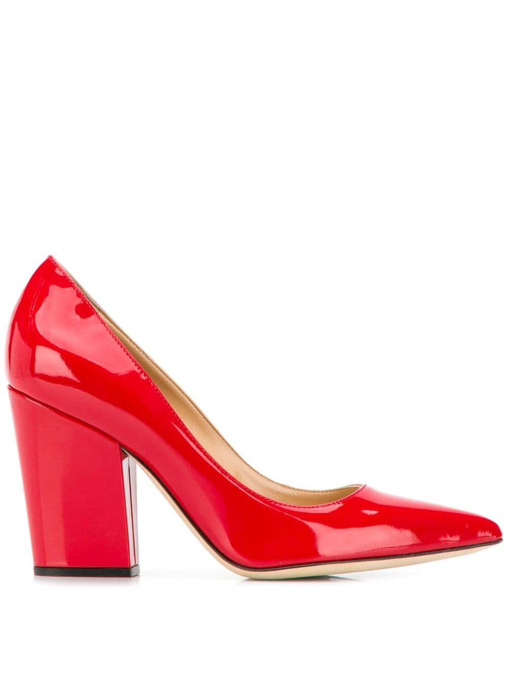 Sergio Rossi Pumps mit Blockabsatz - Rot von Sergio Rossi