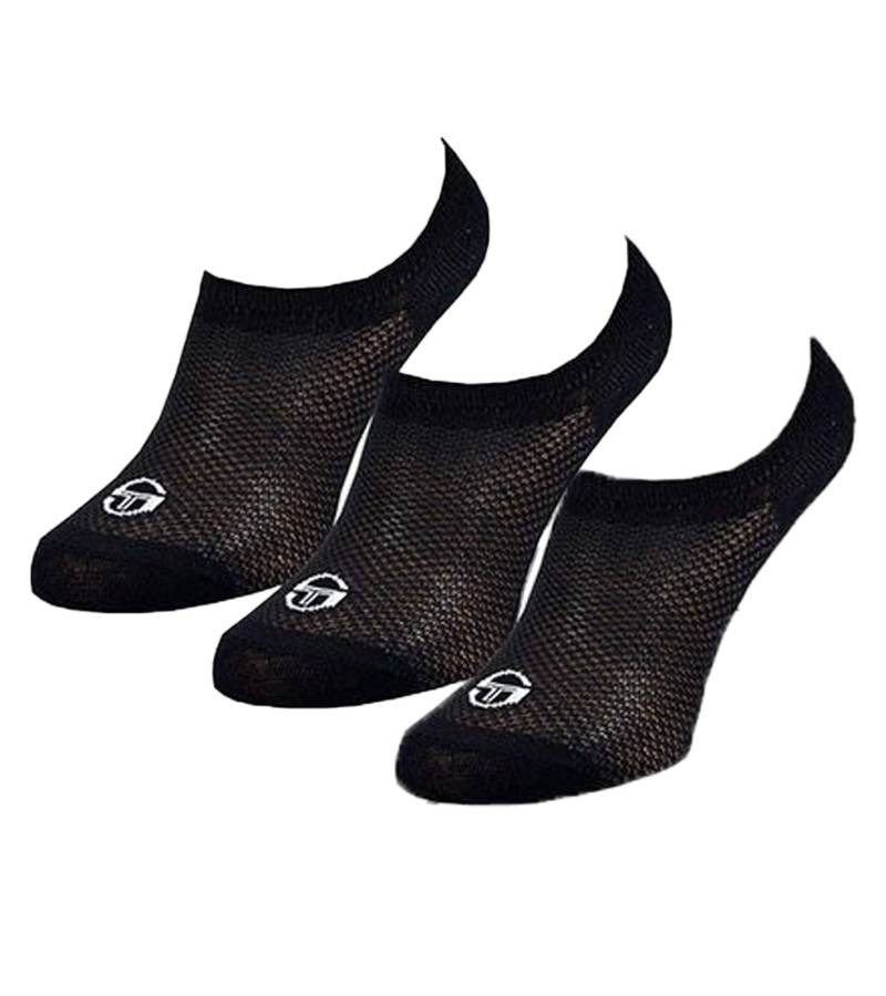 3 Paar Sergio Tacchini Invisible Footie Füßlinge kurze Socken Baumwoll-Strümpfe Schwarz von Sergio Tacchini