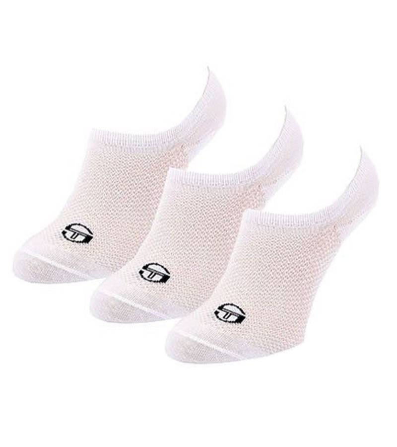 3 Paar Sergio Tacchini Invisible Footie Füßlinge kurze Socken Baumwoll-Strümpfe Weiß von Sergio Tacchini