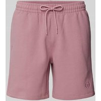 SERGIO TACCHINI Regular Fit Sweatshorts mit Logo-Stitching Modell 'SIMBA' in Altrosa, Größe XXL von Sergio Tacchini