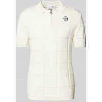 SERGIO TACCHINI Slim Fit Poloshirt mit Strukturmuster Modell 'LORENZO' in Offwhite, Größe XXL SERGIO TACCHINI Slim Fit Poloshirt mit Strukturmuster Modell 'LORENZO' in Offwhite, Größe XXL von Sergio Tacchini