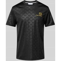 SERGIO TACCHINI T-Shirt mit Label-Stitching in Black, Größe XXL von Sergio Tacchini