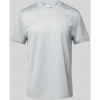 SERGIO TACCHINI T-Shirt mit Label-Stitching in Hellgrau, Größe L von Sergio Tacchini