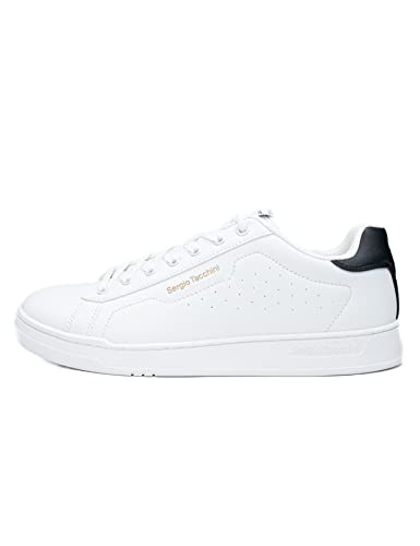 Sergio Tacchini Capri Unisex für Damen Herren Sneaker Schnürschuh Schuhe White Black (62) Gr. 40 von Sergio Tacchini