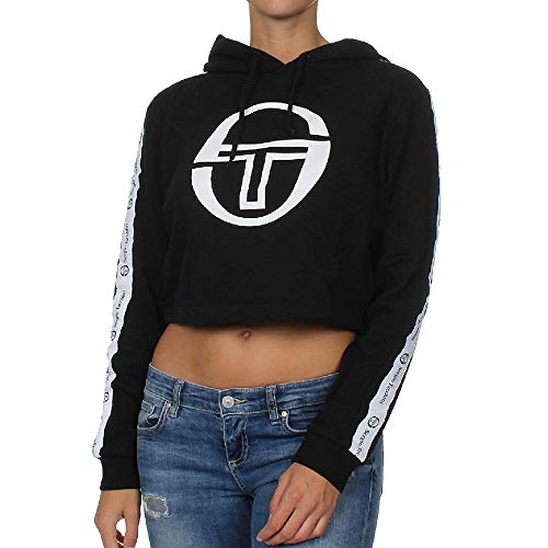 Sergio Tacchini Crop Sweatshirt, schwarz, für Damen, Schwarz , 36 von Sergio Tacchini