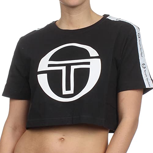 Sergio Tacchini Damen T-Shirt Crop Noir Femme Romina Tshirt, Schwarz, M von Sergio Tacchini