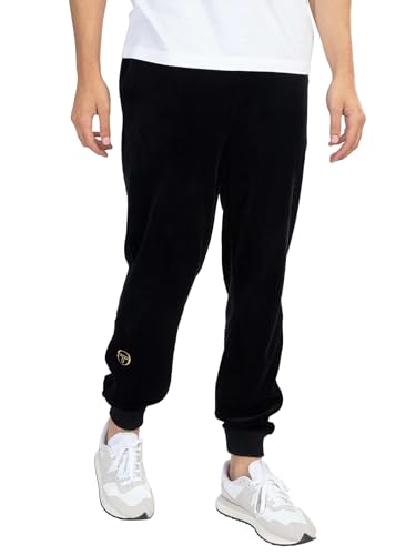 Sergio Tacchini Herren Court Jogginghose aus Velours, Schwarz, XL Sergio Tacchini Herren Court Jogginghose aus Velours, Schwarz, XL von Sergio Tacchini