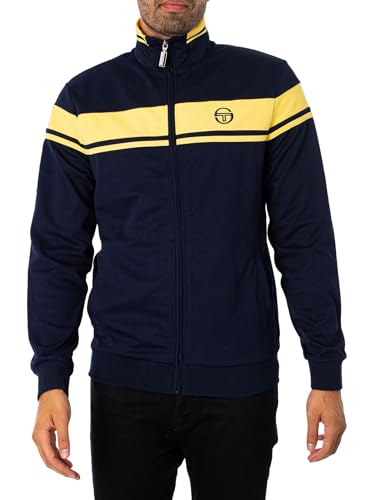 Sergio Tacchini Herren Damarindo Trainingsjacke, Maritime Blue/Lemon Drop, L von Sergio Tacchini