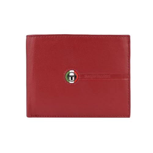 Sergio Tacchini Herren-Geldbörse aus echtem Leder, Schlank mit Kartenfächern von Sergio Tacchini