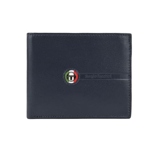 Sergio Tacchini Herren-Geldbörse aus echtem Leder, Schlank mit Kartenfächern von Sergio Tacchini