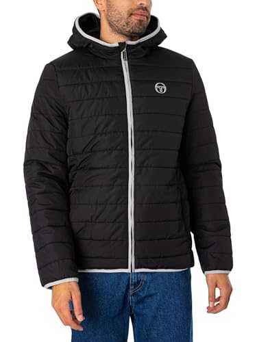 Sergio Tacchini Herren Lolo Leichte Pufferjacke, Schwarz, M von Sergio Tacchini